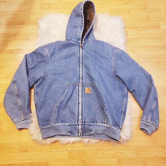 carhartt denim jacket blanket lined
